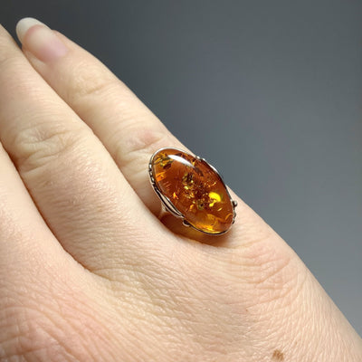 Cognac Amber Ring