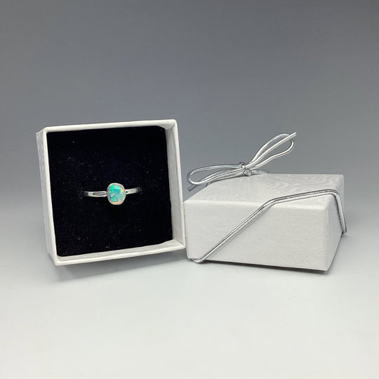 Faceted Ethiopian Fire Opal Ring - Rocks and Gems Canada