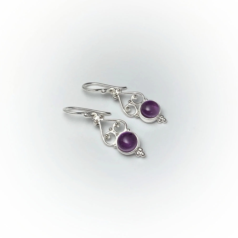 Amethyst Dangle Earrings - Rocks and Gems Canada