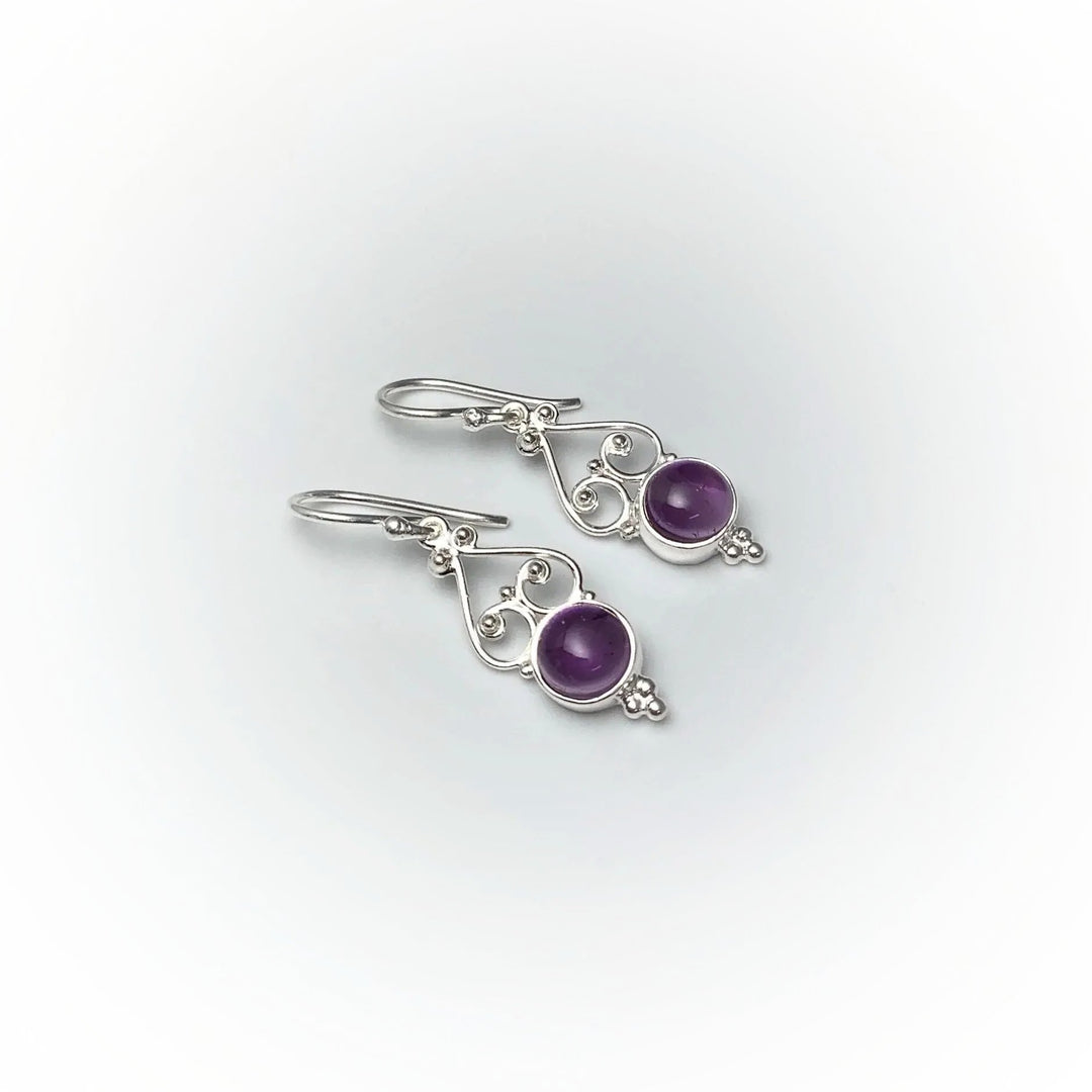 Amethyst Dangle Earrings - Rocks and Gems Canada