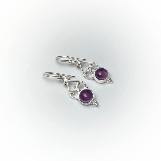 Amethyst Dangle Earrings - Rocks and Gems Canada