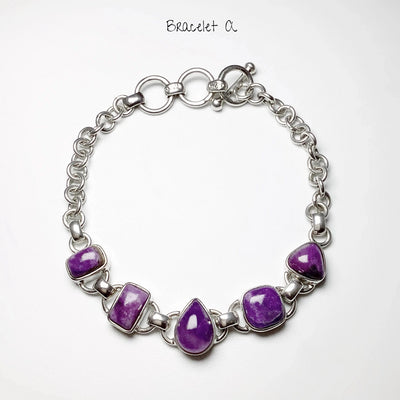 Sugilite Sterling Silver Bracelet