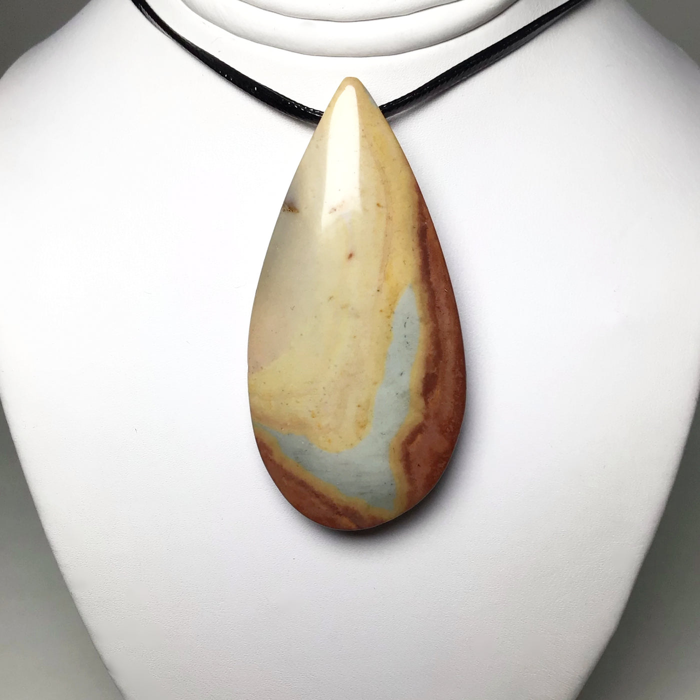 Polychrome Scenic Jasper Drilled Pendant