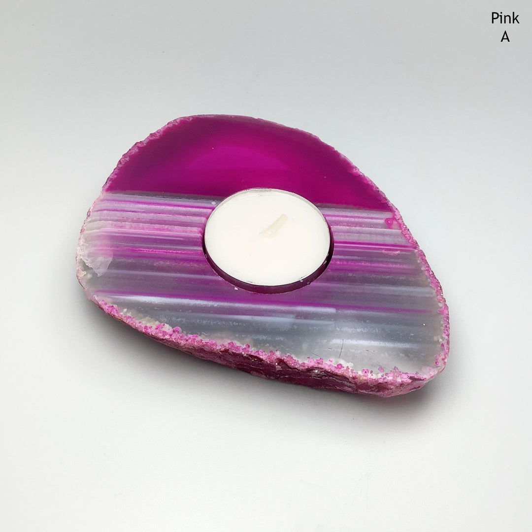 Agate Candle Holder - Rocks and Gems Canada