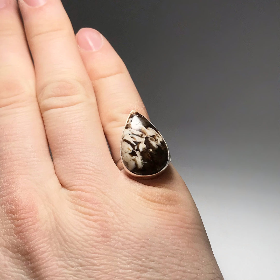 Petrified Peanut Wood Ring - Rocks and Gems Canada