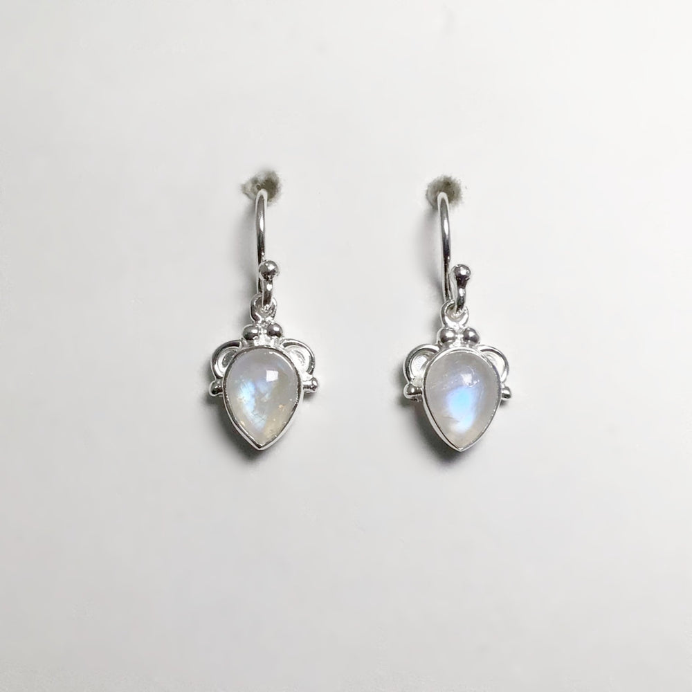 Rainbow Moonstone Dangle Earrings - Rocks and Gems Canada