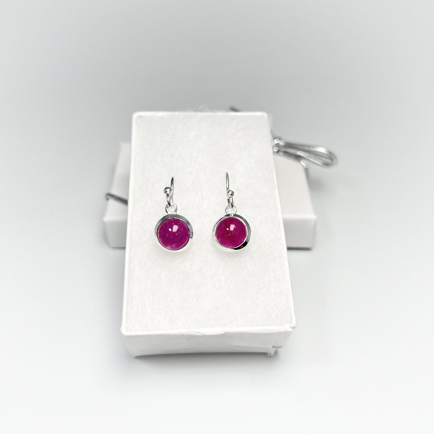 Pink Jade Dangle Earrings