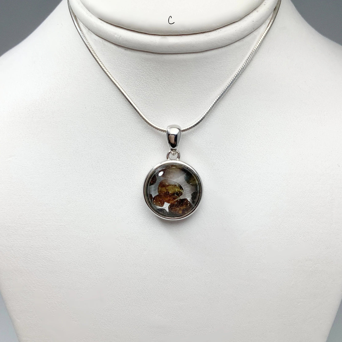 Sericho Meteorite Small Round Pendant