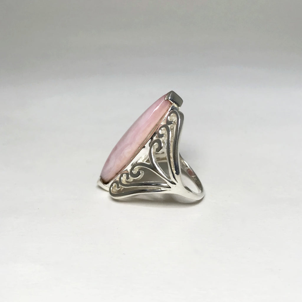 Pink Peruvian Opal Ring - Rocks and Gems Canada