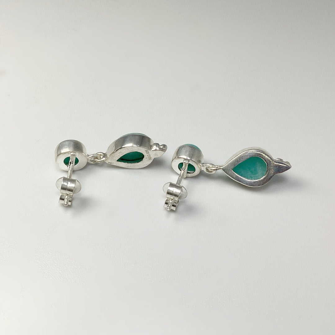Amazonite Stud Earrings - Rocks and Gems Canada