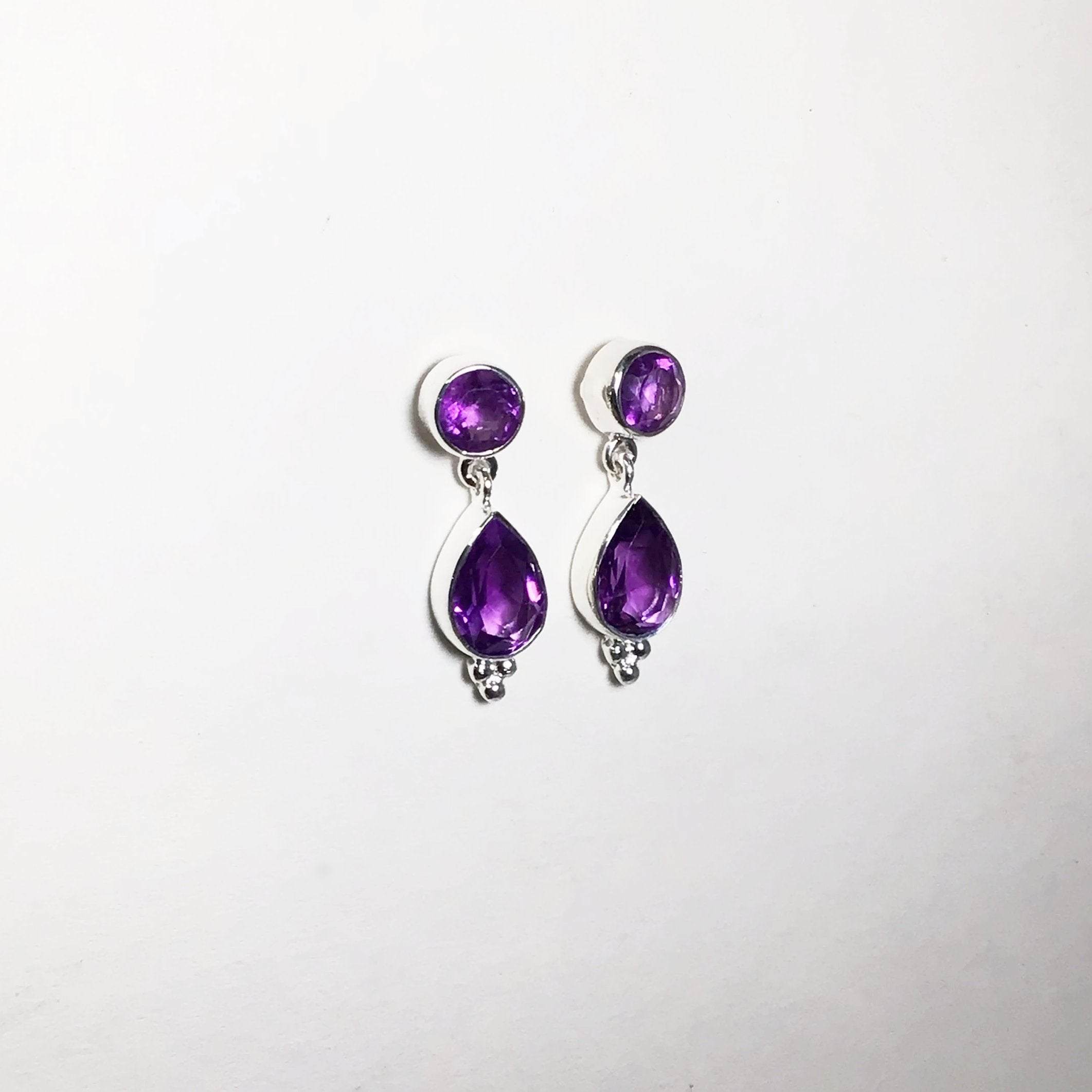 Amethyst Stud Earrings - Rocks and Gems Canada