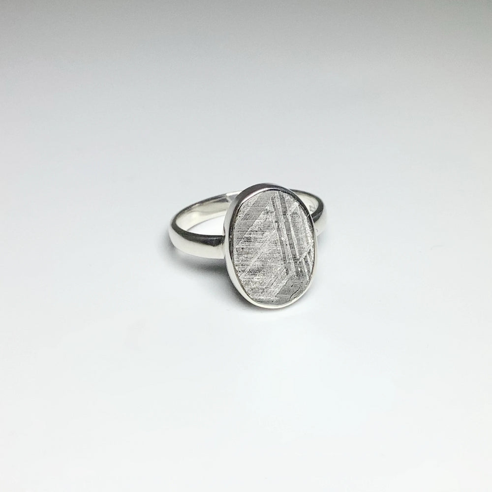 Muonionalusta Meteorite Ring - Rocks and Gems Canada