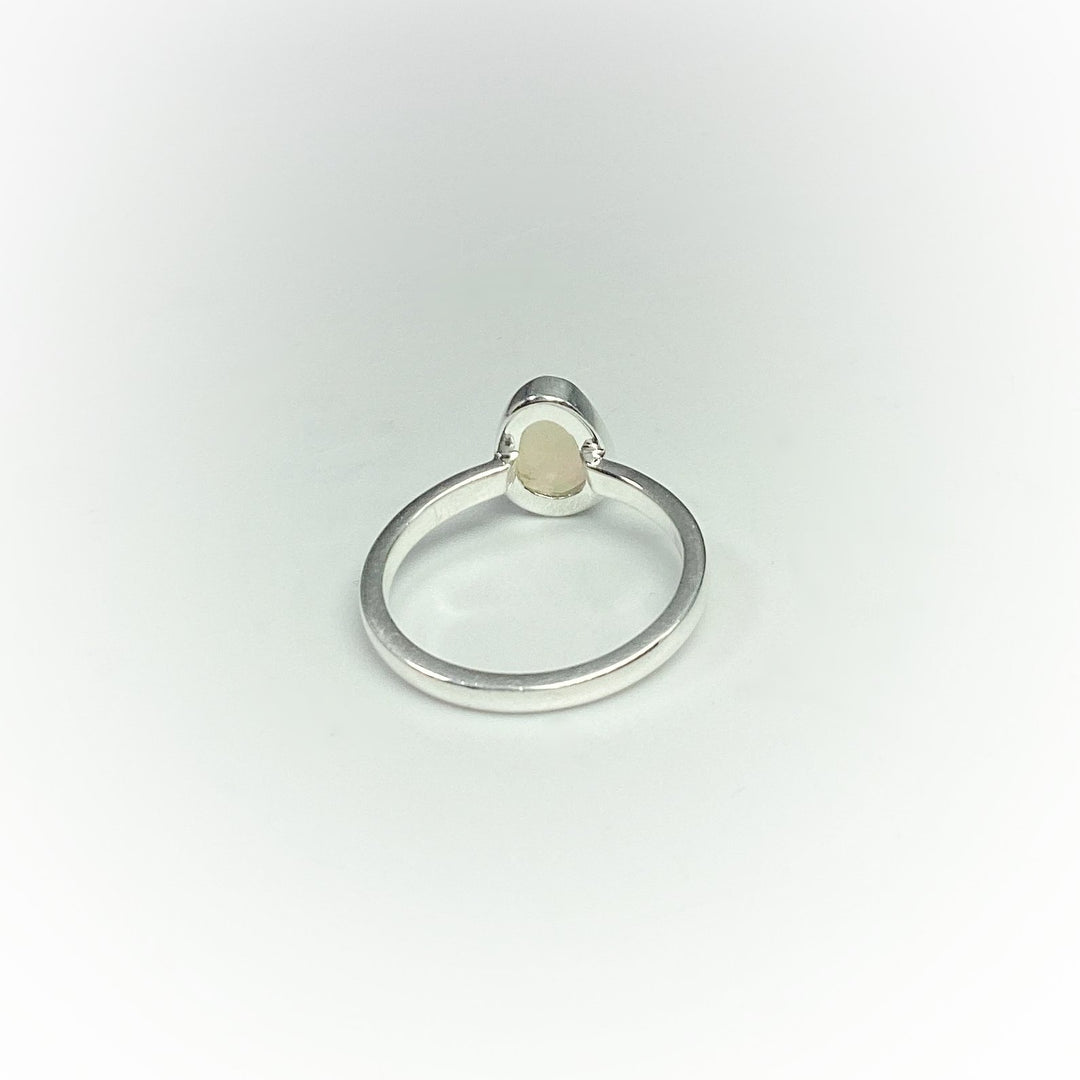 Faceted Ethiopian Fire Opal Ring - Rocks and Gems Canada