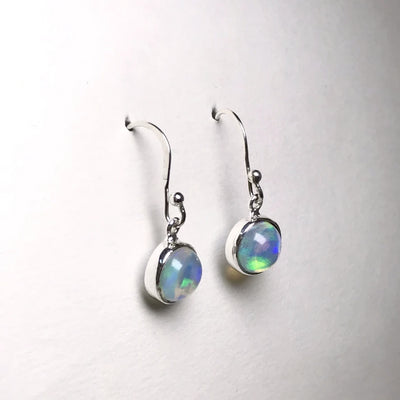 Ethiopian Fire Opal Dangle Earrings