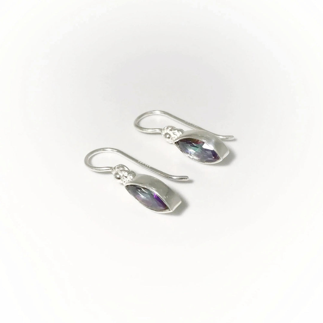 Mystic Topaz Dangle Earrings - Rocks and Gems Canada