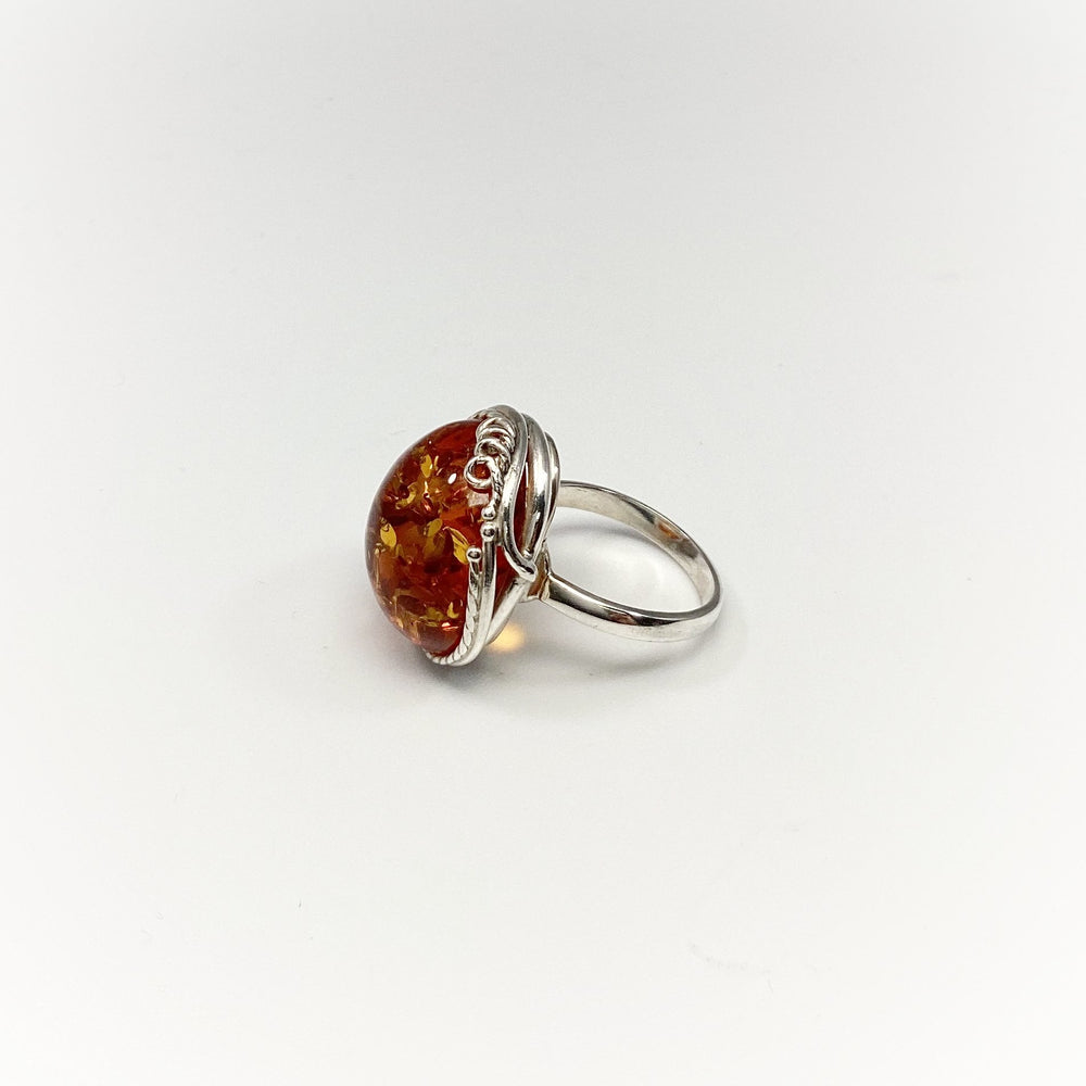 Cognac Amber Ring - Rocks and Gems Canada
