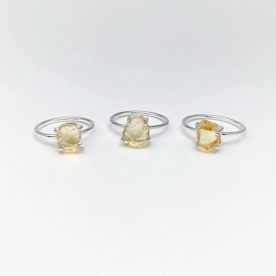 Raw Citrine Ring - Rocks and Gems Canada
