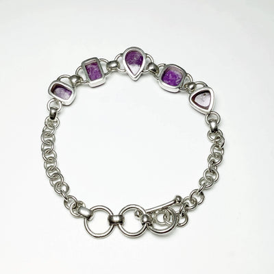 Sugilite Sterling Silver Bracelet