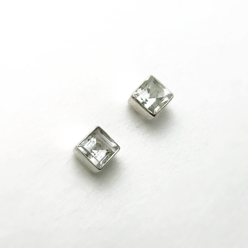 Green Amethyst Stud Earrings - Rocks and Gems Canada