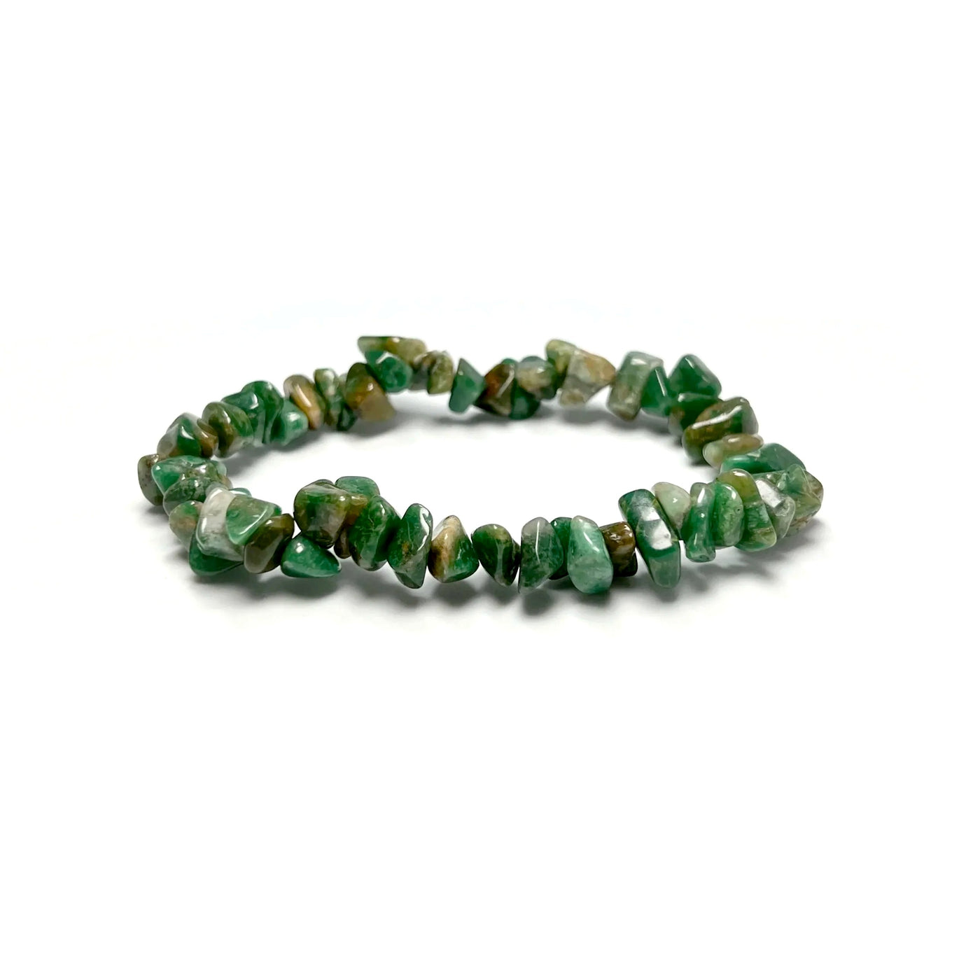 African Jade Chip Beaded Bracelet