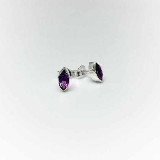 Amethyst Stud Earrings - Rocks and Gems Canada