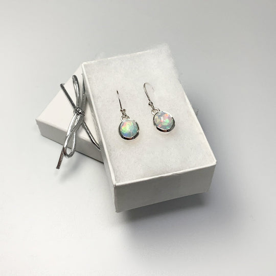 Ethiopian Fire Opal Dangle Earrings - Rocks and Gems Canada