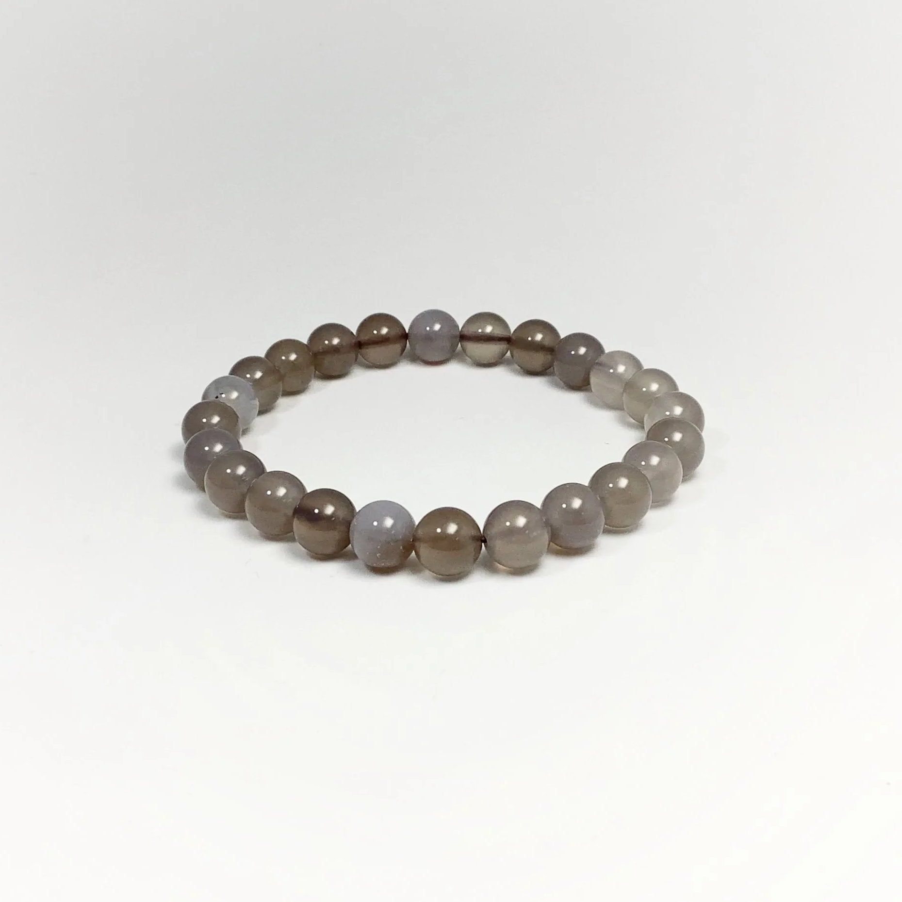 Grey Agate Beaded Bracelet - Rocks and Gems Canada
