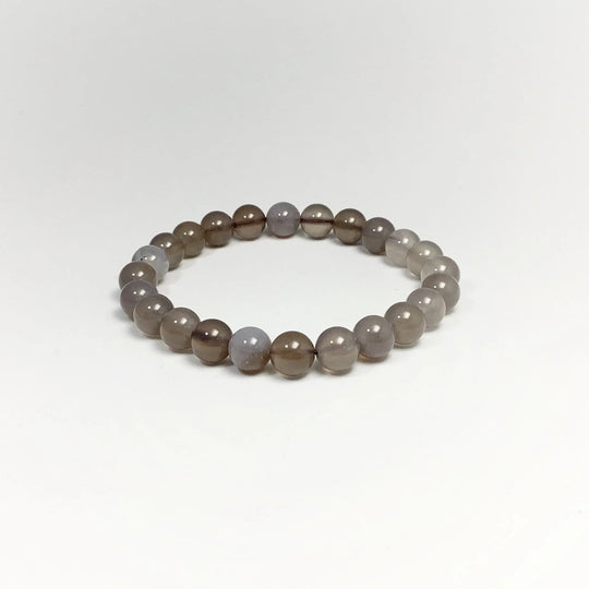 Grey Agate Beaded Bracelet - Rocks and Gems Canada