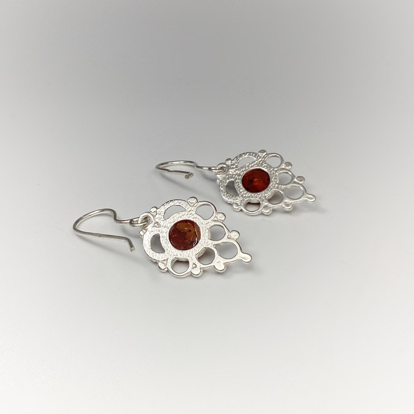 Cognac Amber Dangle Earrings