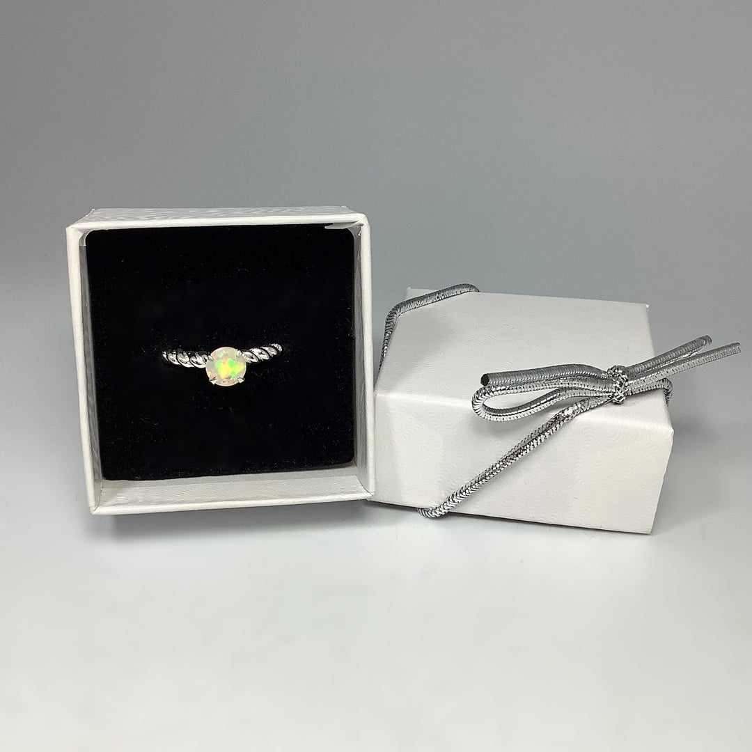 Faceted Ethiopian Fire Opal Ring - Rocks and Gems Canada
