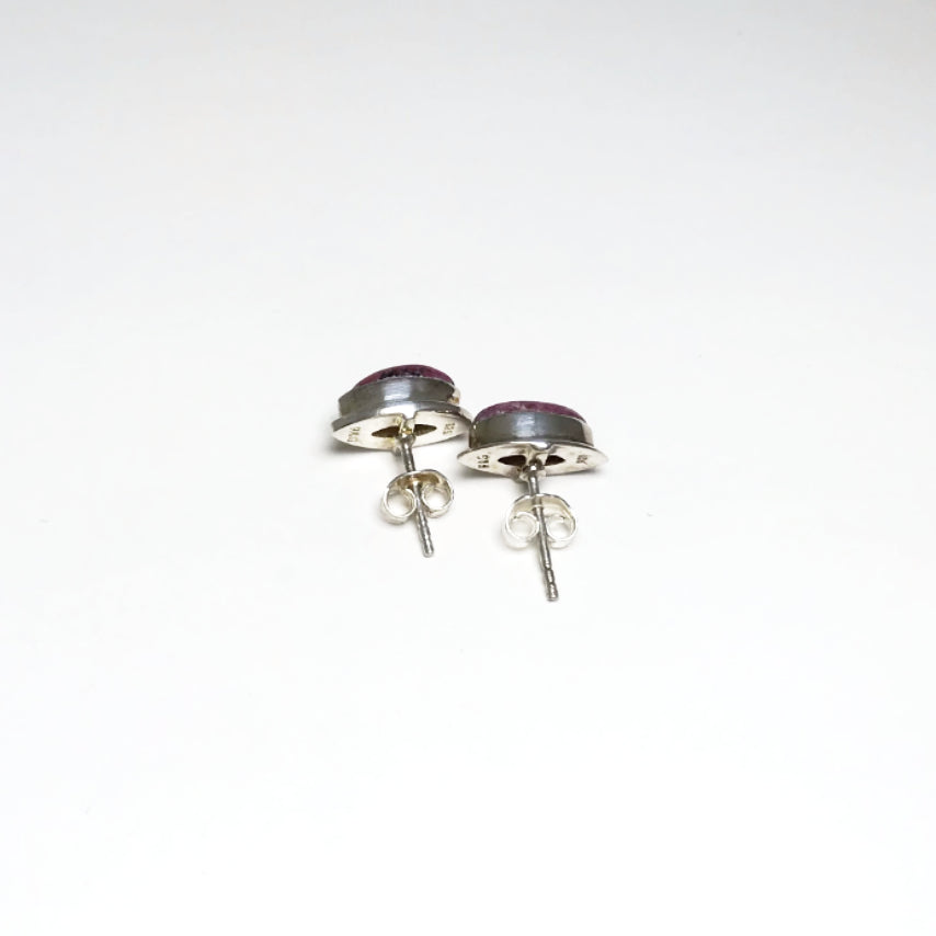 Rhodonite Stud Earrings - Rocks and Gems Canada