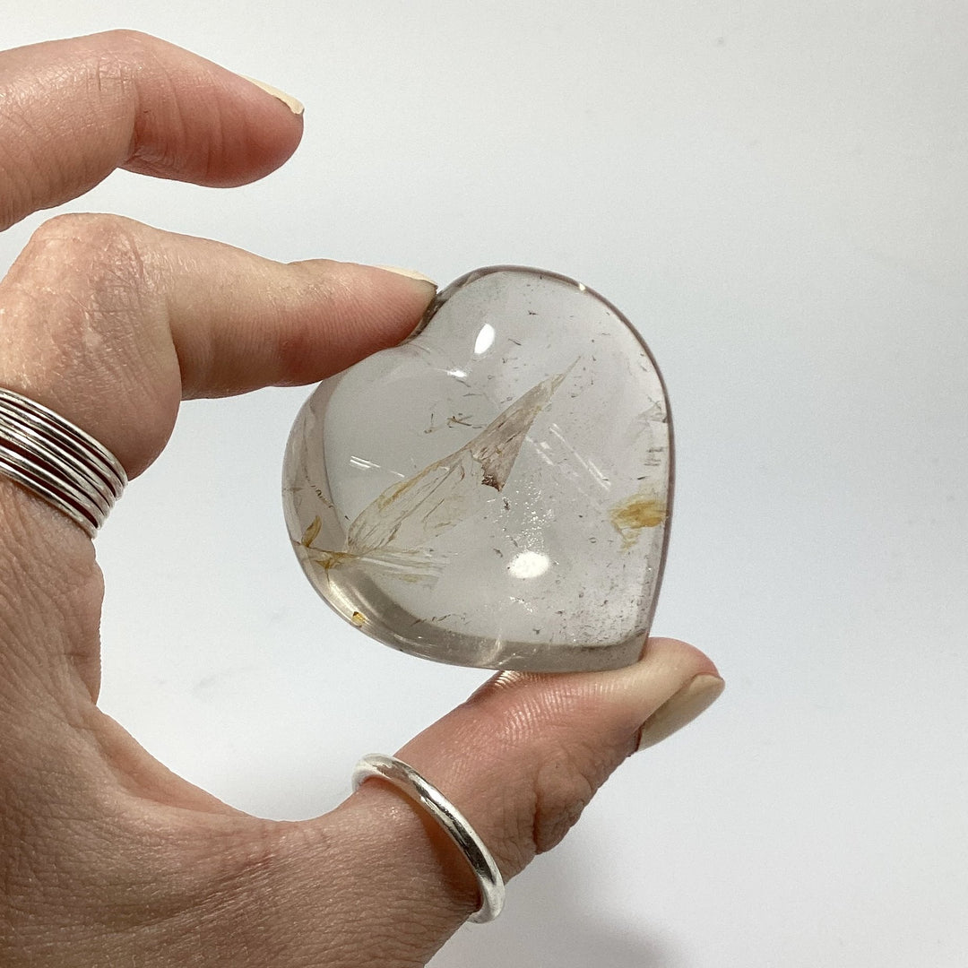 Smoky Quartz with Hematoid Inclusions Heart - Rocks and Gems Canada
