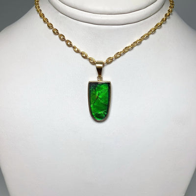 Alberta Ammolite 14K Gold Pendant