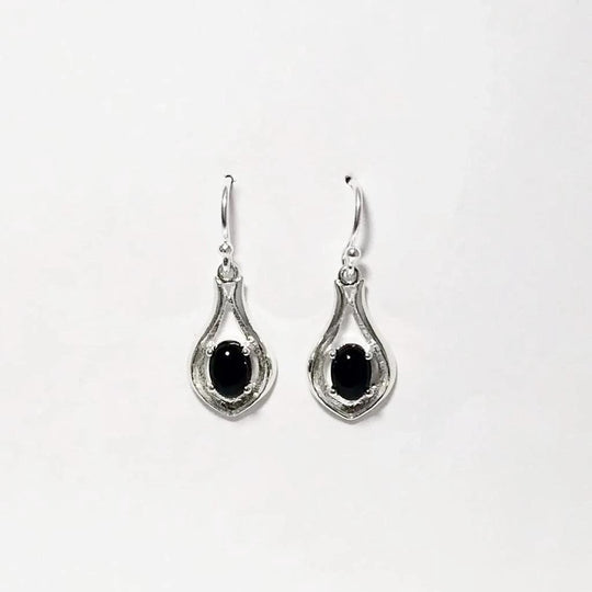 Black Onyx Dangle Earrings - Rocks and Gems Canada