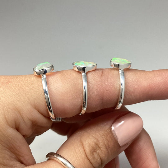 Faceted Ethiopian Fire Opal Ring - Rocks and Gems Canada