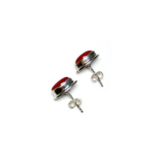 Carnelian Agate Stud Earrings - Rocks and Gems Canada