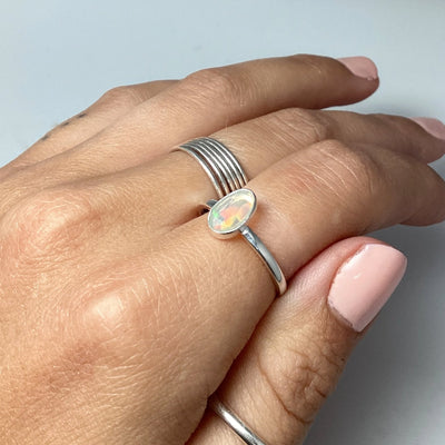 Ethiopian Fire Opal Ring