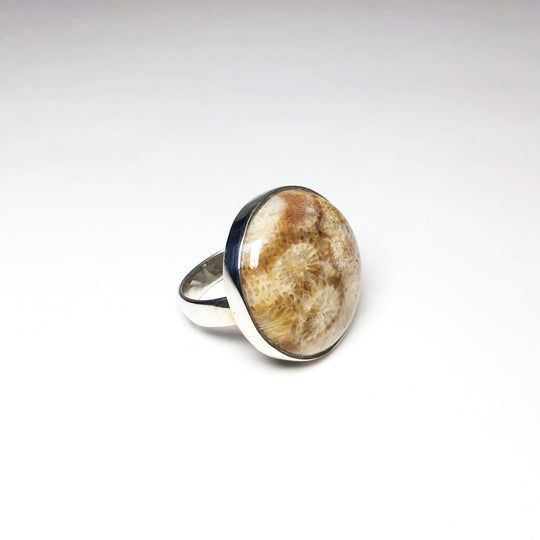 Fossil Coral Ring - Rocks and Gems Canada