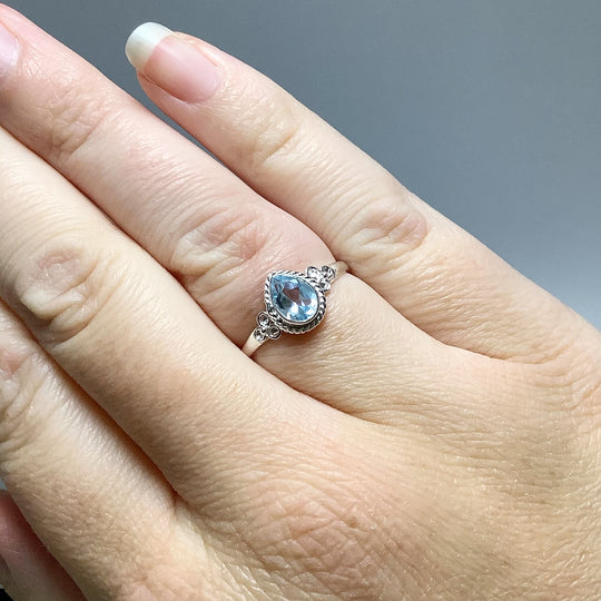 Blue Topaz Ring - Rocks and Gems Canada