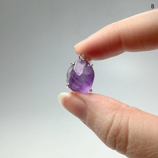 Raw Amethyst Pendant - Rocks and Gems Canada