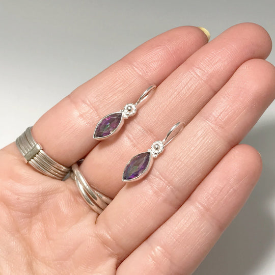 Mystic Topaz Dangle Earrings - Rocks and Gems Canada