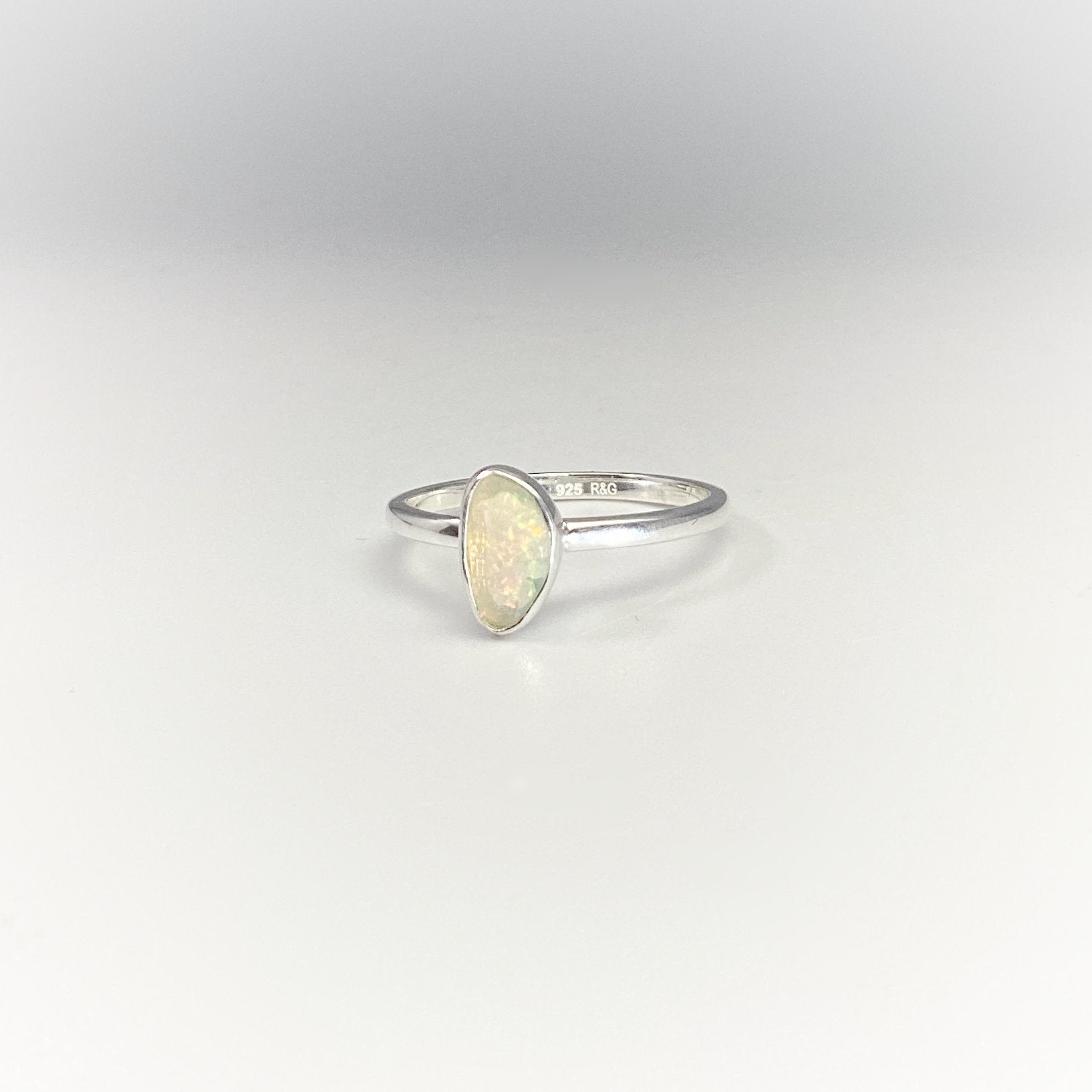 Faceted Ethiopian Fire Opal Ring - Rocks and Gems Canada