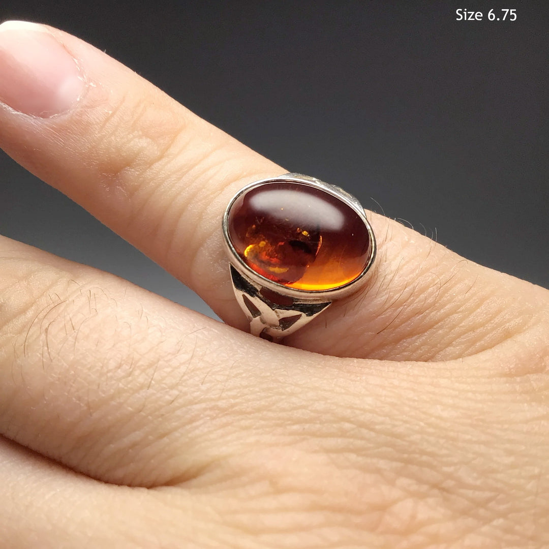 Cognac Amber Ring - Rocks and Gems Canada