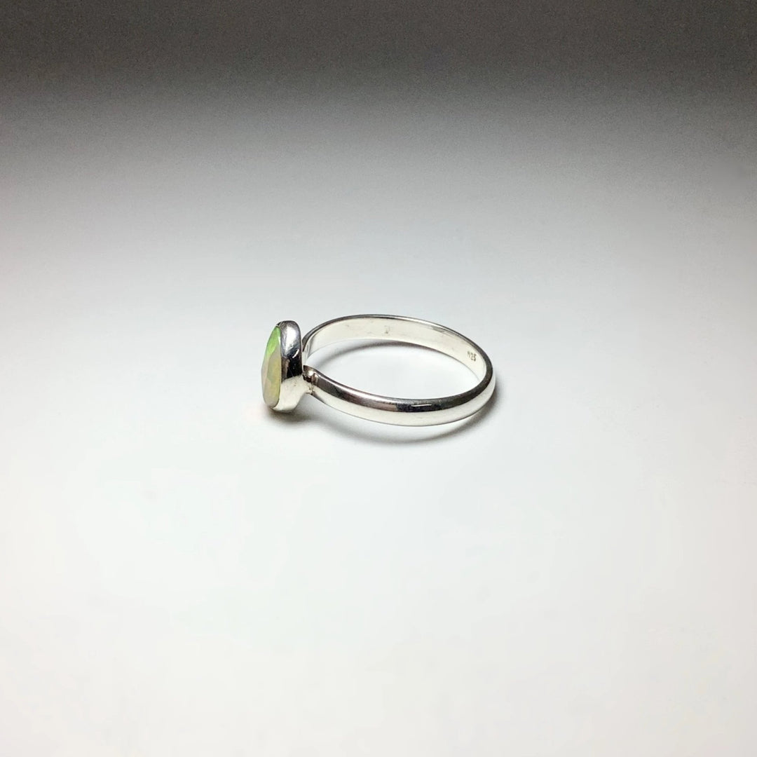 Faceted Ethiopian Fire Opal Ring - Rocks and Gems Canada