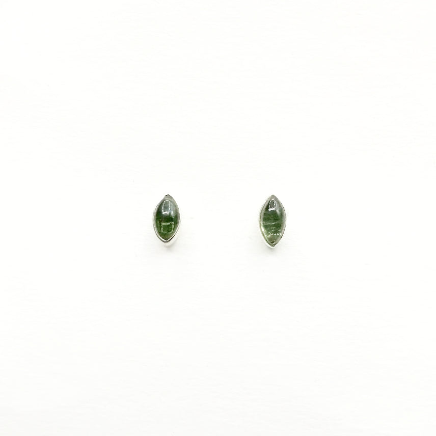 Green Tourmaline Stud Earrings - Rocks and Gems Canada
