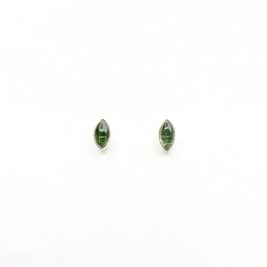 Green Tourmaline Stud Earrings - Rocks and Gems Canada