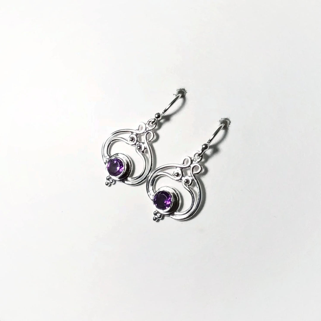 Amethyst Dangle Earrings - Rocks and Gems Canada