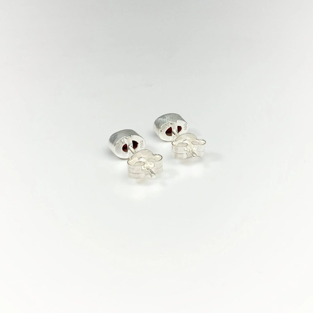Garnet Stud Earrings - Rocks and Gems Canada