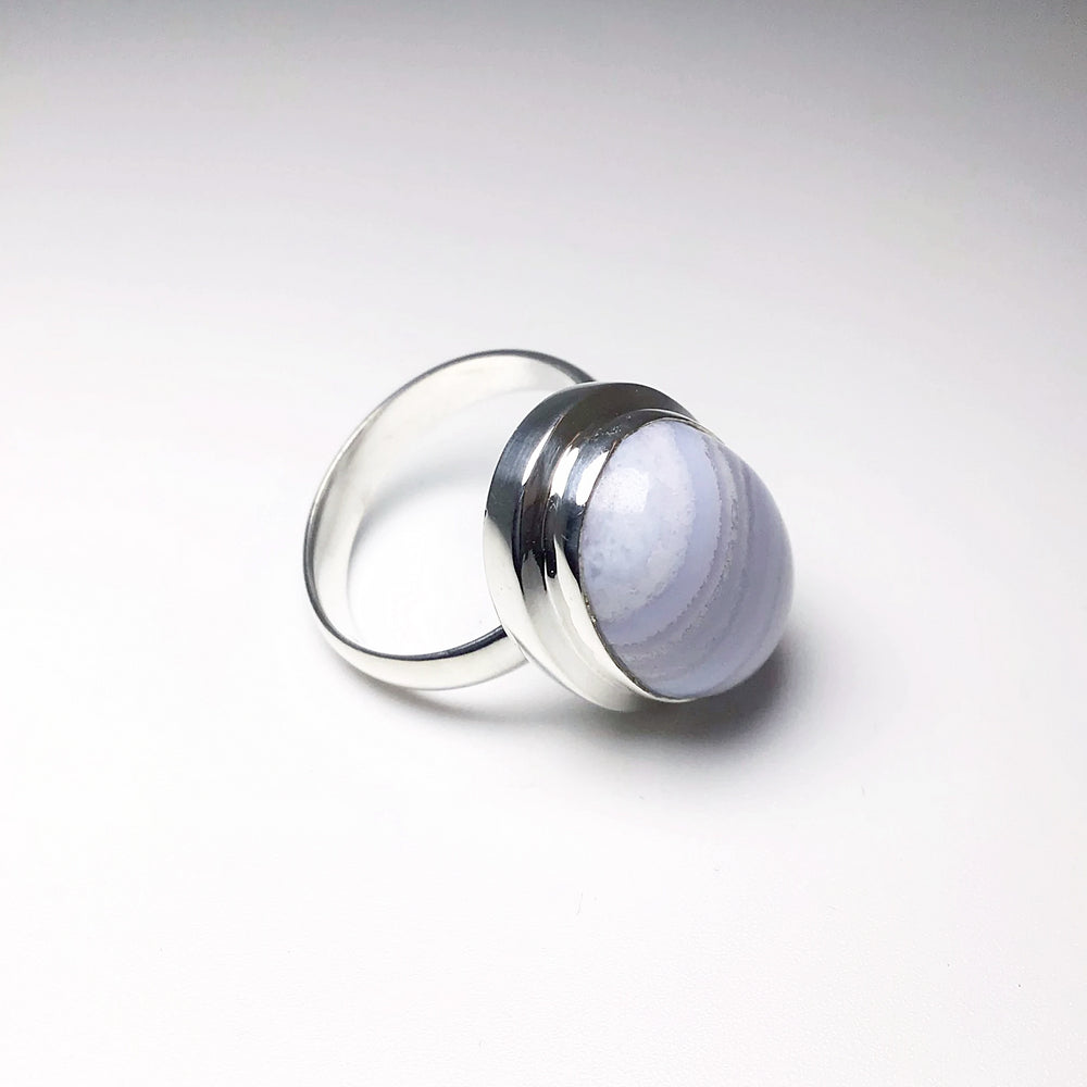 Blue Lace Agate Ring - Rocks and Gems Canada