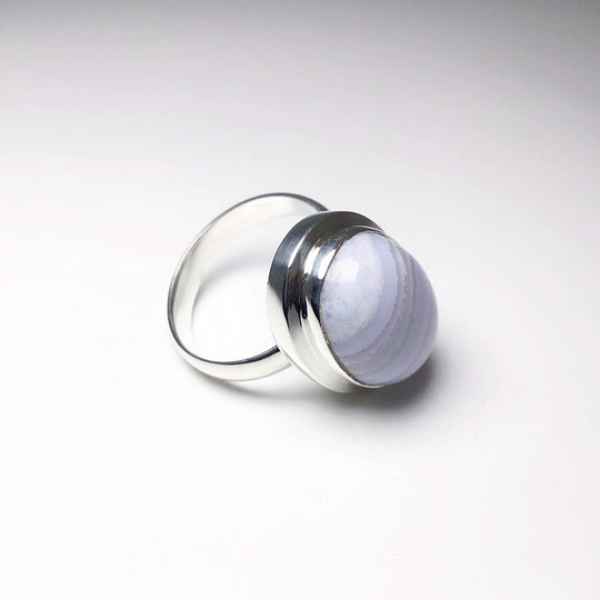 Blue Lace Agate Ring - Rocks and Gems Canada